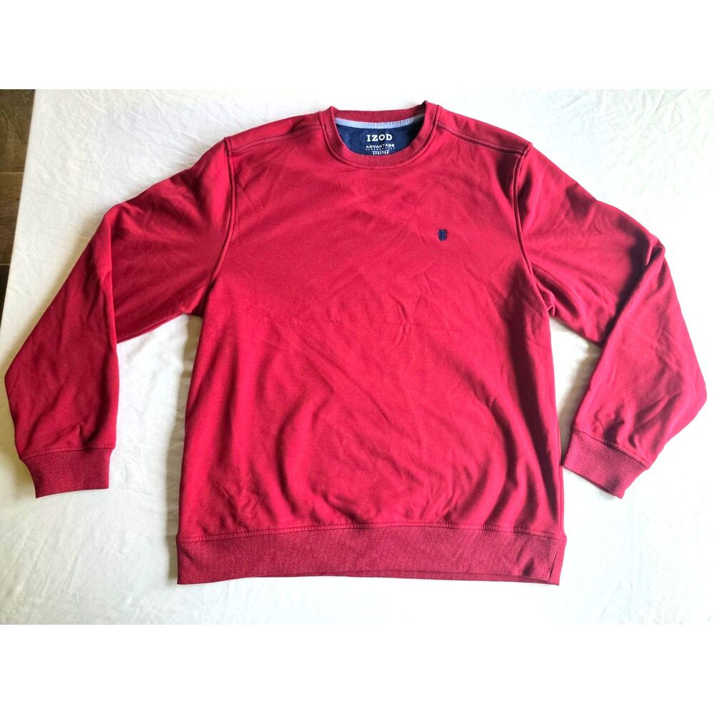 NWOT IZOD Advantage Performance Stretch Long Sleeve Pullover Shirt - Red - XL
